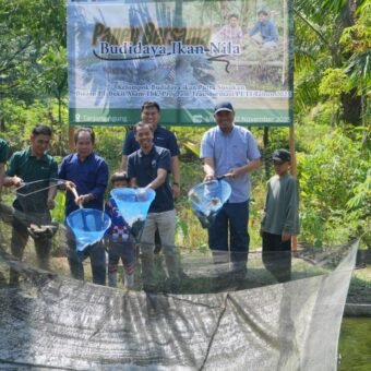 Transformasi PETI melalui Panen Bersama Budidaya Ikan Nila di Desa Tanjung Agung.