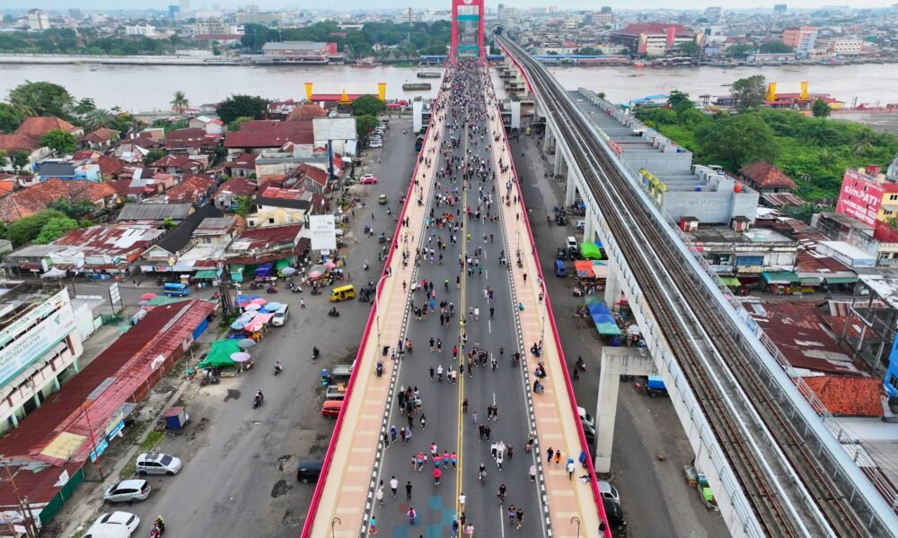 Antusias Warga Palembang Tinggi, Uji Coba Car Free Day Kedua Sukses Antusias Warga Palembang Tinggi, Uji Coba Car Free Day Kedua Sukses