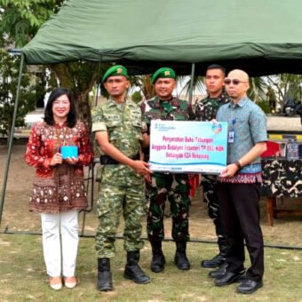 Bank Sumsel Babel Perkuat Sinergi dengan TNI, Serahkan 624 Buku Tabungan kepada Prajurit Yonif TP 893/KBK