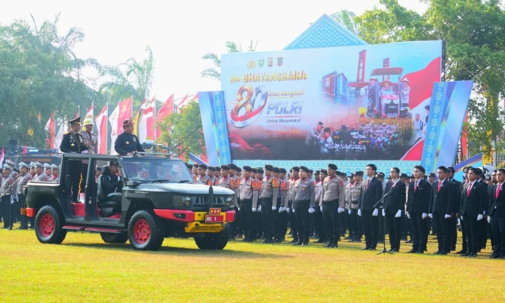 Upacara Hari Bhayangkara ke-80, Kapolda Sumsel Tegaskan Polri Siap Mengawal Pembangunan Nasional