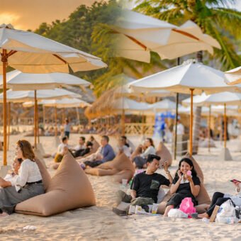 Liburan Makin Seru di Rio by the Beach, Pantai Hits Lampung yang Wajib Dikunjungi Tahun Ini Pengunjung yang menikmati pemandangan pantai Rio by the Beach berlokasi di Desa Bulok, Kecamatan Kalianda, Kabupaten Lampung Selatan, Provinsi Lampung. (Foto: instagram @riobythebeach)