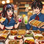 Ren dan Reina menikmati hidangan 60 Seconds to Tokyo. (Foto: istimewa)
