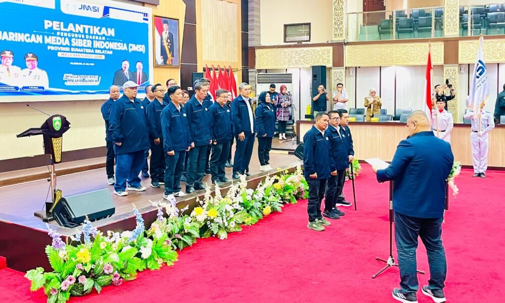 JMSI Sumsel Periode 2025-2030 Resmi Dilantik, Komitmen Wujudkan Pers Digital Profesional