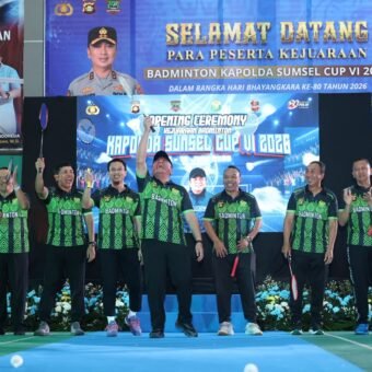 Badminton Kapolda Cup VI 2026 Resmi Bergulir, Polda Sumsel Dorong Sportivitas dan Pembinaan Atlet Daerah