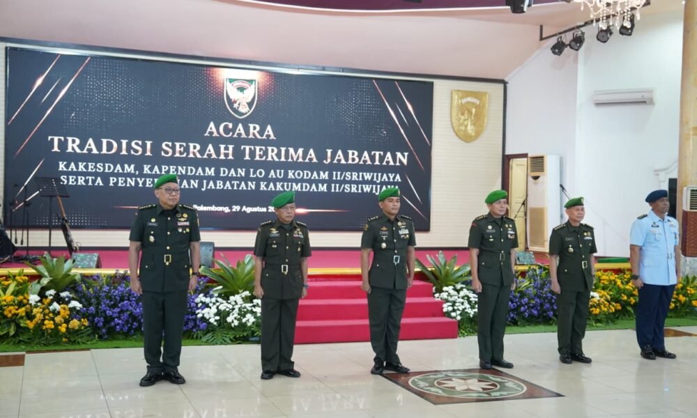 Pangdam II/Sriwijaya Pimpin Tradisi dan Sertijab Sejumlah Pejabat Kodam