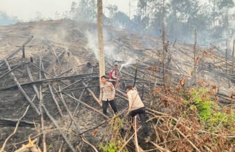 Kapolres OKU Selatan Turun Langsung, Empat Titik Api Karhutla Berhasil Dipadamkan