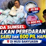 Polda Sumsel Gagalkan Peredaran 35 Kg Sabu dan 600 Pil Happy Five di Musi Banyuasin